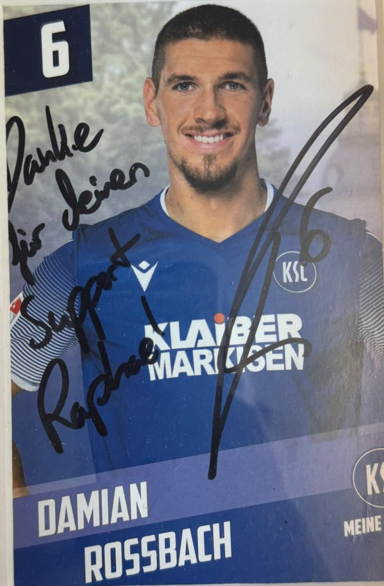 Autogrammkarte Damian Roßbach